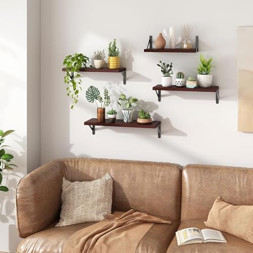 YGEOMER 4 Different Sizes Floating Shelves - Image 6