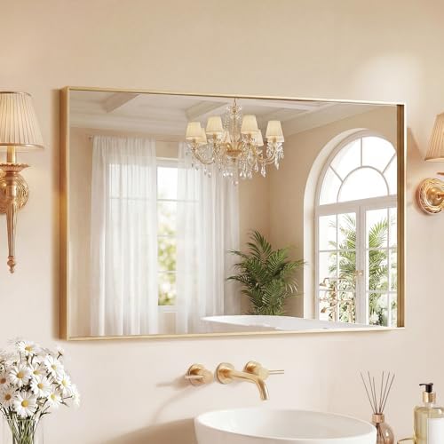 Sweetcrispy Gold Bathroom Mirrors by Sweetcrispy