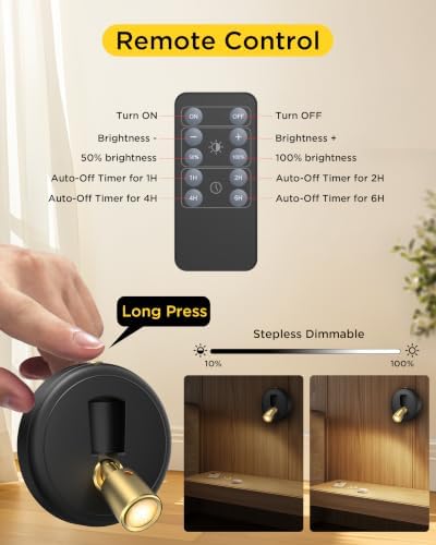 Rechargeable Battery LED Spotlight Indoor: Wireless Mini Art Accent Spot Lights - Image 5