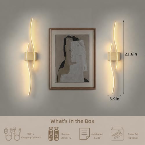 Wireless Wall Sconces Set of Two - Image 6