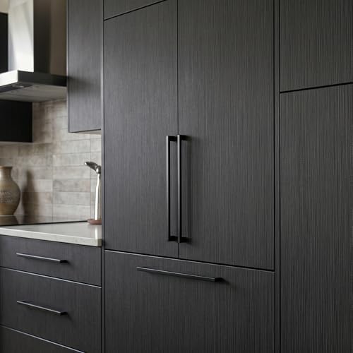 FUKU MON Matte Dark Grey Peel and Stick Wallpaper Smooth Flat Printed V-Shaped - Image 4