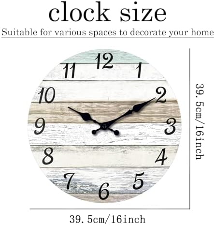 XNM Big Wood Wall Clocks Battery Operated 16 Inch - Image 6