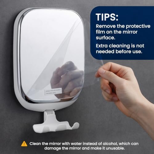 TAILI Shower Mirror Fogless for Shaving, Fogless Mirror Suction Wall Mounted - Image 7
