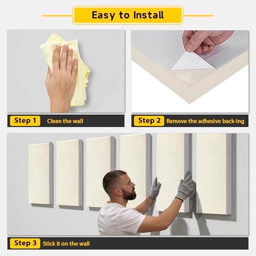 4 PCS 2" Thick Acoustic Panels, 23.6" x 11.8", Fiberglass Sound Absorbing Panels - Image 6