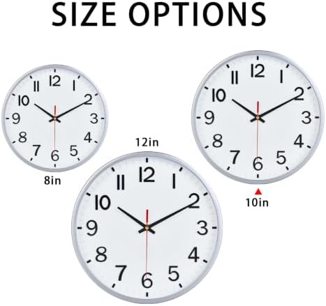 Wall Clocks Battery Operated 10 inch Modern Wall Clock, Silent Non Ticking Wall - Image 5