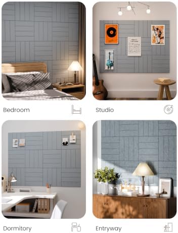 Fluxynara 48" x 36" Large Felt Bulletin Board，Slate Gray - Image 7