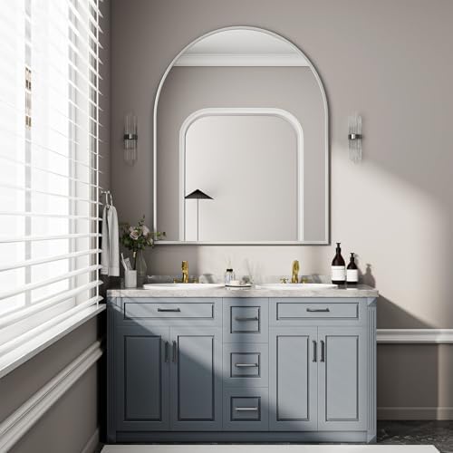 BEAUTYPEAK 36"x48" Arch Bathroom Wall Mirror by BEAUTYPEAK