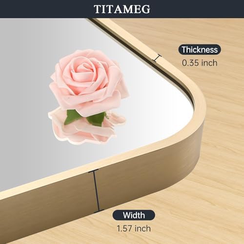 Matte Gold Bathroom Vanity Mirror - Image 3
