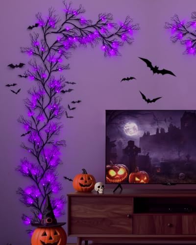 9 Ft Halloween Decor Vine with 45 LED Lights, Adjustable Shape - Image 4