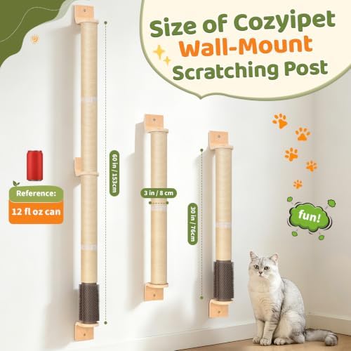 Wall Mounted Cat Scratching Post 60 Inch Tall - Image 2