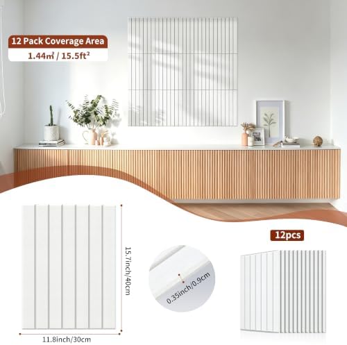 TO-TH Sound Absorbing Panels Self-Adhesive Acoustic Wall Panel 12Pack - Image 6