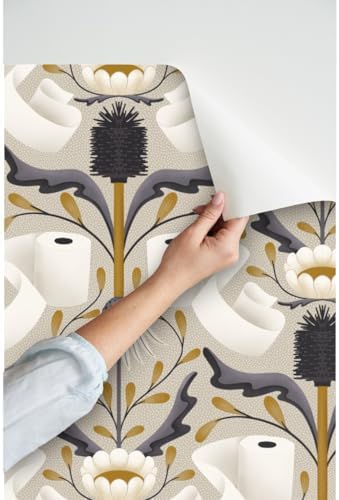 Spoonflower Abstract Bathroom Peel and Stick Wallpaper - Image 3