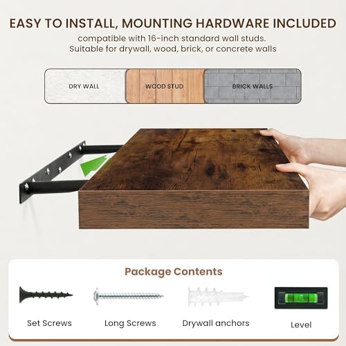 FLYJOE 20 Inch Floating Shelves - Image 6
