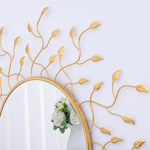 Chende 47" x 47" Large Round Decorative Mirror - Image 2