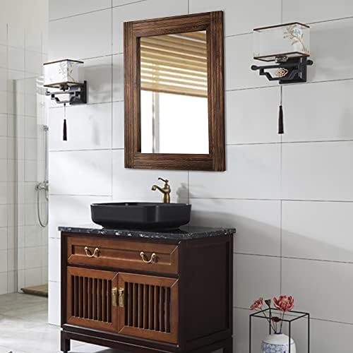 YOSHOOT Hand-Made Wooden Spliced Wall Mirror - Image 6