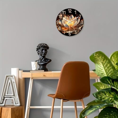 XFM Lotus Flower Wall Clock 16 inch Modern Zen Floral - Image 3