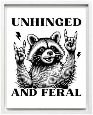 InkFlow Posters Feral Raccoon Fun Canvas Poster by InkFlowPosters