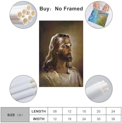 Warner Sallman Head of Christ Jesus Painter Work Posters Modern Classroom - Image 2