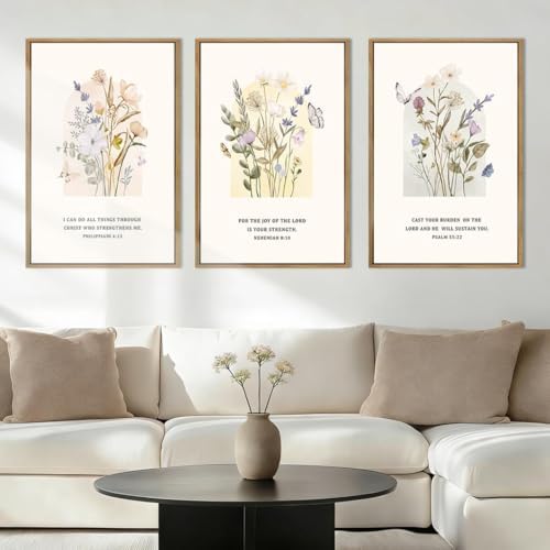 IARTTOP Extra Large Wildflower Christian Wall Art Framed 24x36 Inch Floral - Image 5