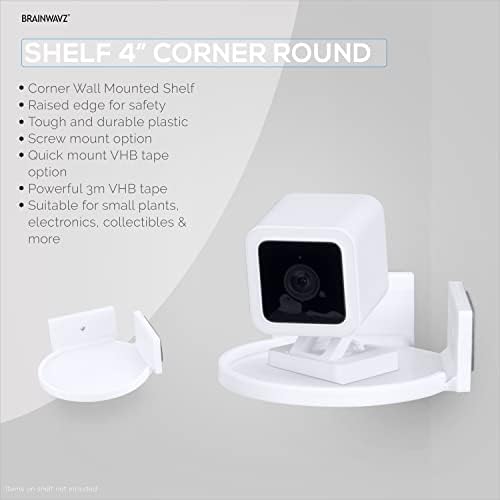 BRAINWAVZ 4” Small Floating Shelf, Adhesive & Screw in, - Image 4