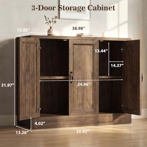 39" Modular Buffet Sideboard Cabinet, Expandable Storage Cabinet System - Image 2