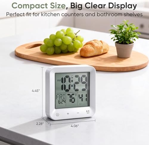 Bathroom Clock Waterproof Shower Timer, Digital Wall Clock - Image 5