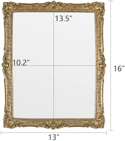 OIGUMR Decorative Wall Mirror, Freestanding or Wall Mount, 13x 16 inch - Image 4