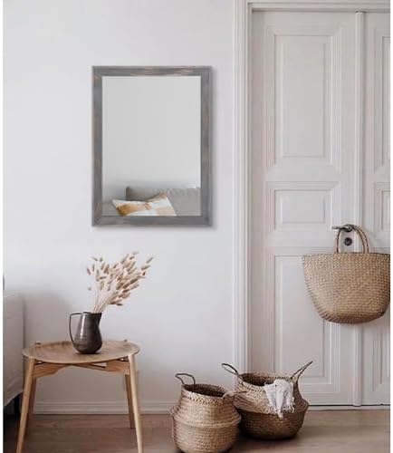 AAZZKANG Wooden Mirror Rectangle Rustic Mirrors - Image 5