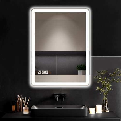 24"x32" LED Bathroom Vanity Mirror by HABIUBIU