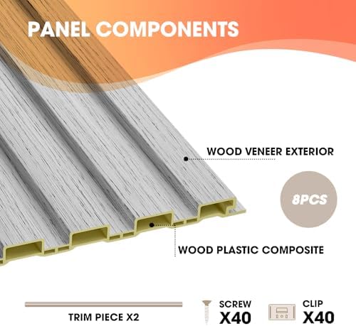 OUZUGIE WPC Acoustic Slat Wall Paneling - Image 4
