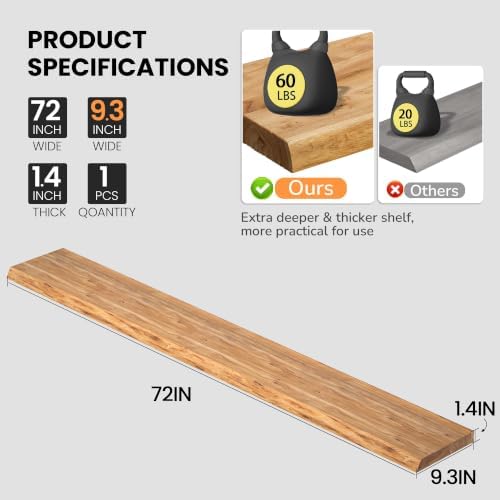 Floating Shelves for Wall, Heavy-Duty Floating Shelves - Image 6