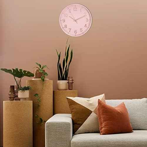 HZDHCLH 12 Inch Silent Wall Clock Battery Operated Non Ticking Pink - Image 6