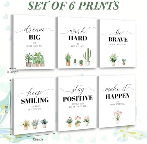 Coume 6 Pack Sound Absorbing Wall Art 12" x 16" Panels, Plant Style - Image 2