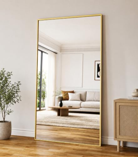Koonmi 67"x30" Floor Mirror Full Length, Large Gold Mirror by KOONMI