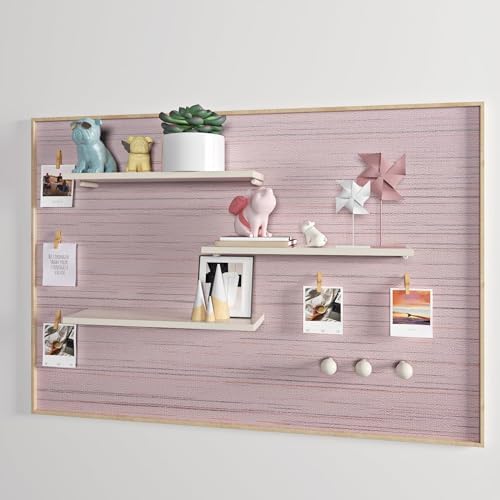 FunStick 24"x200" Pink Textured Wallpaper Stick and Peel Embossed Grass Cloth - Image 5