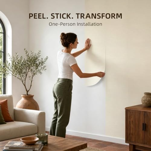 WADILE Peel and Stick Concrete Wall Panels, 11.8" x 23.6" PVC Faux Cement Wall - Image 3