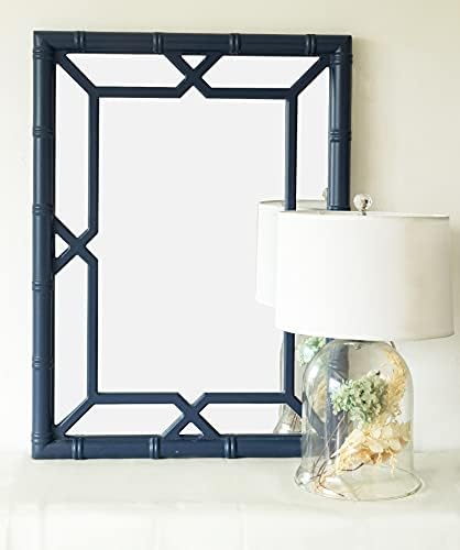 Bamboo-Look Solid Wood Window Pane Mirror 23" X 31" - Image 5
