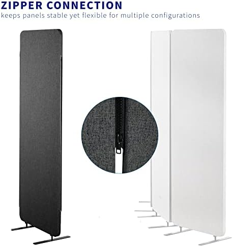 VIVO Dark Gray Freestanding 24 x 66 inch Privacy Panel, PP-1-T024D - Image 3