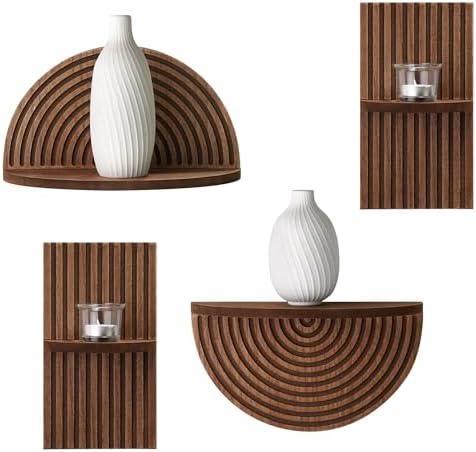 American Art Decor Half Circles Meet Right Angles 4-Piece Shelf Set by AmericanArtDecor