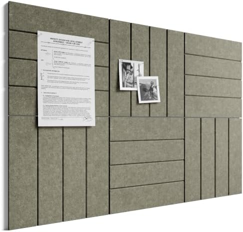Bumusty 36" x 24" Large Cork Board Alternative, Olive Brown by BUMUSTY