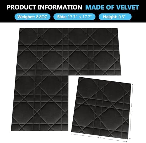 Velvet 3d wall panels for Interior wall Decor peel and stick, Soundproof - Image 4