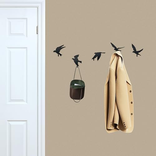Set of 5 Bird Decorative Coat Wall Hooks, Unique Decorative Hooks - Image 7