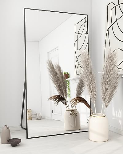 Koonmi 76"x34" Floor Mirror Full Length, Large Black Mirror - Image 2