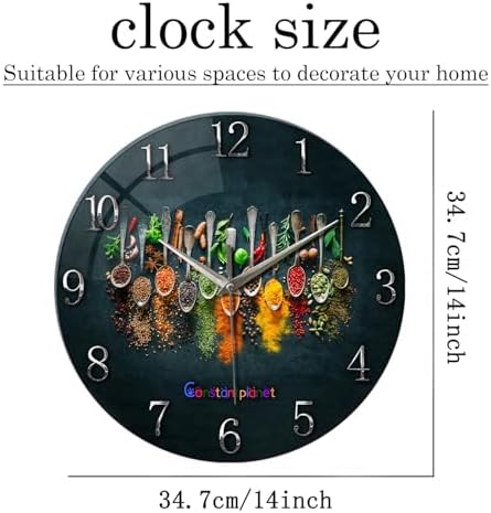 Kitchen Wall Clocks Battery Operated 14 Inch - Image 5