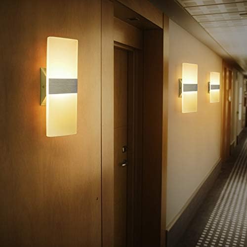 ChangM Modern Wall Sconce 12W, LED Wall Sconce Set of 2 Warm White - Image 2