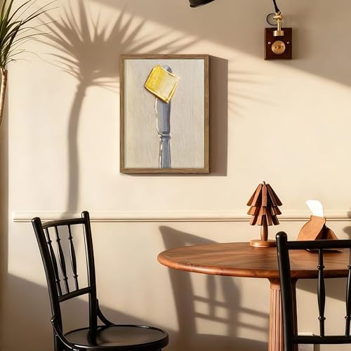 Framed Vintage Kitchen Wall Art, Butter on Knife Canvas Print, Modern - Image 7