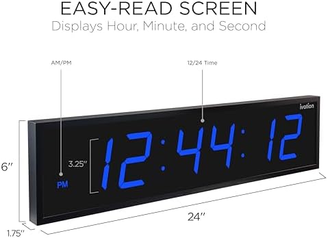 Ivation Oversized Digital Wall Clock - Image 2