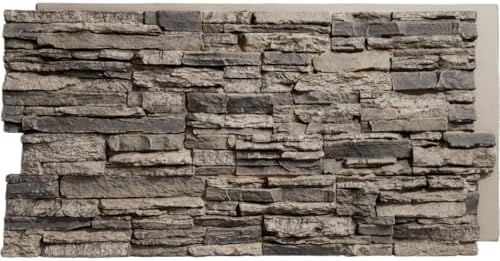 EverStone Canyon Ridge Faux Stone Panel, 45 3/4"W x 24 1/2"H x 1 1/4"D by EkenaMillwork