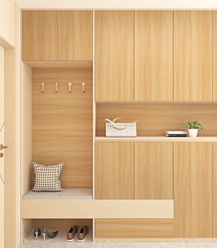Light Brown Wood Grain Contact Paper Peel and Stick Natural Oak Wallpaer by Yullpaper