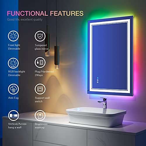 30x36 Inch RGB LED Bathroom Mirror - Image 5